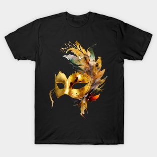 Golden masquerade mask T-Shirt